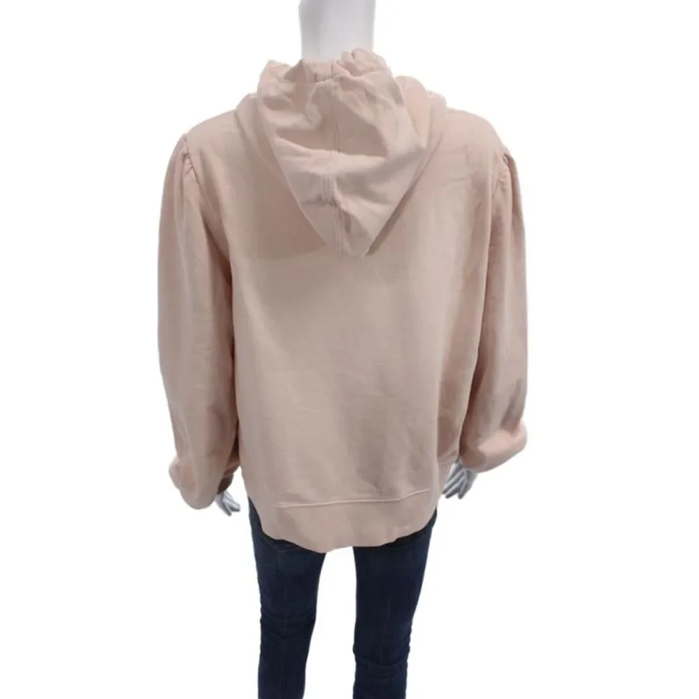 Kate Spade Womens Pink Cotton Pullover Hoodie Crew Neck Long Sleeve Size XL - Picture 3 of 4